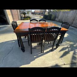 Counter Height  Wood Dining Table 