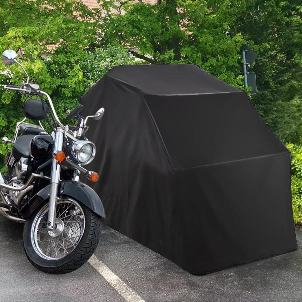 Waterproof Motorcycle Shed with 600D Oxford Cover