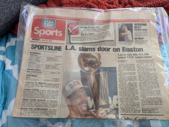 * The L.A. Lakers beat the Boston Celtics to win the NBA basketball title
* The Lakers finally bury the Garden Ghost