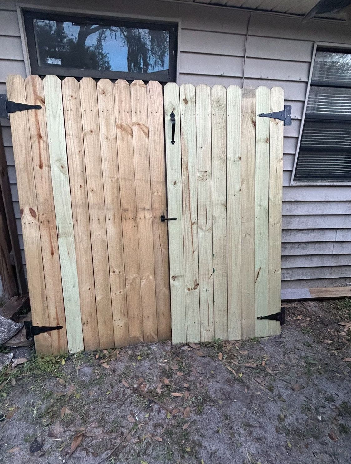 Double Drive Wood Gate 6’x6’