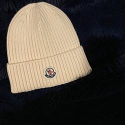 Moncler Cream Beanie 