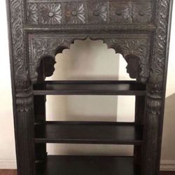 Dark Fausto Palanco Solid Wood Cabinet