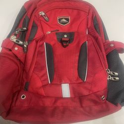 High Sierra Red Adult Laptop Backpack Many Pockets