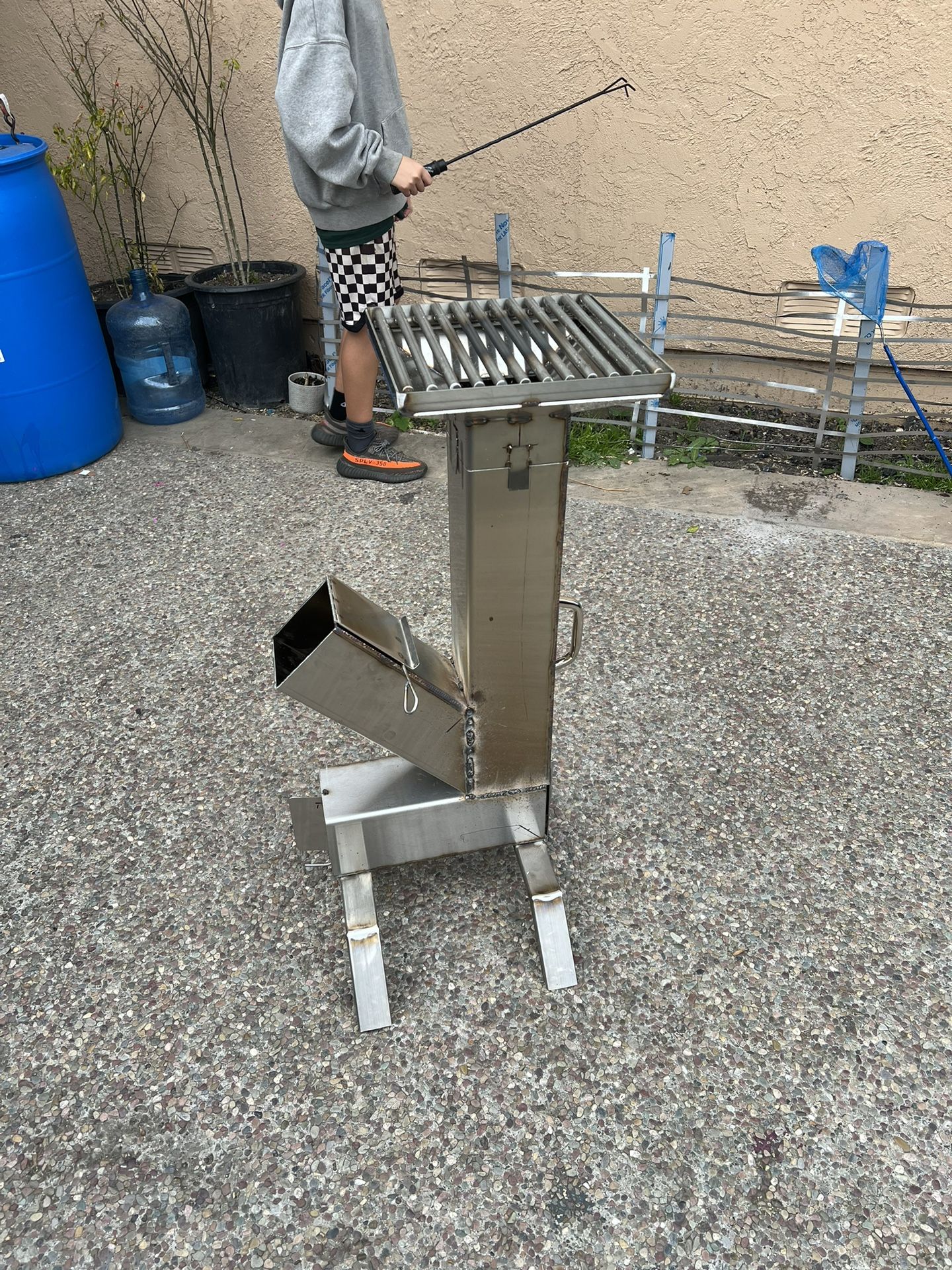 Rocket Stove Hand Made Stainless Steel 304.