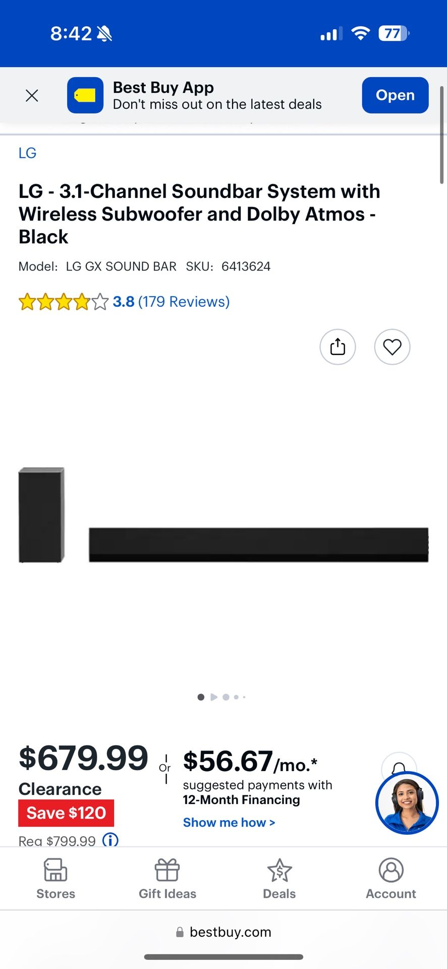 LG Soundbar With Subwoofer