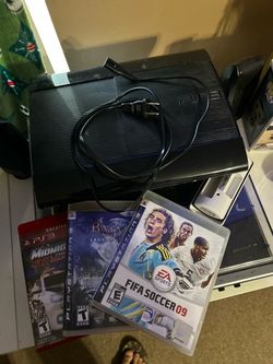 PS3 Super Slim Console with 3 Games