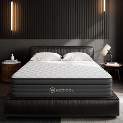 Queen Mattress,10 Inch Queen Size Mattresses Memory Foam Hybrid Mattress in a Box, with Individual Pocket Springs, Provide Support and Improve Sleep M