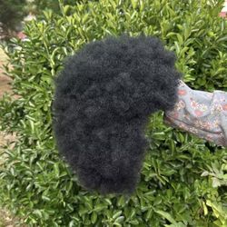 Afro Wigs for Black Women 14 Inch 70s Afro Kinky Curly Bouncy Fluffy Puff Synthetic Wig Ideal for Cosplay Daily & Party