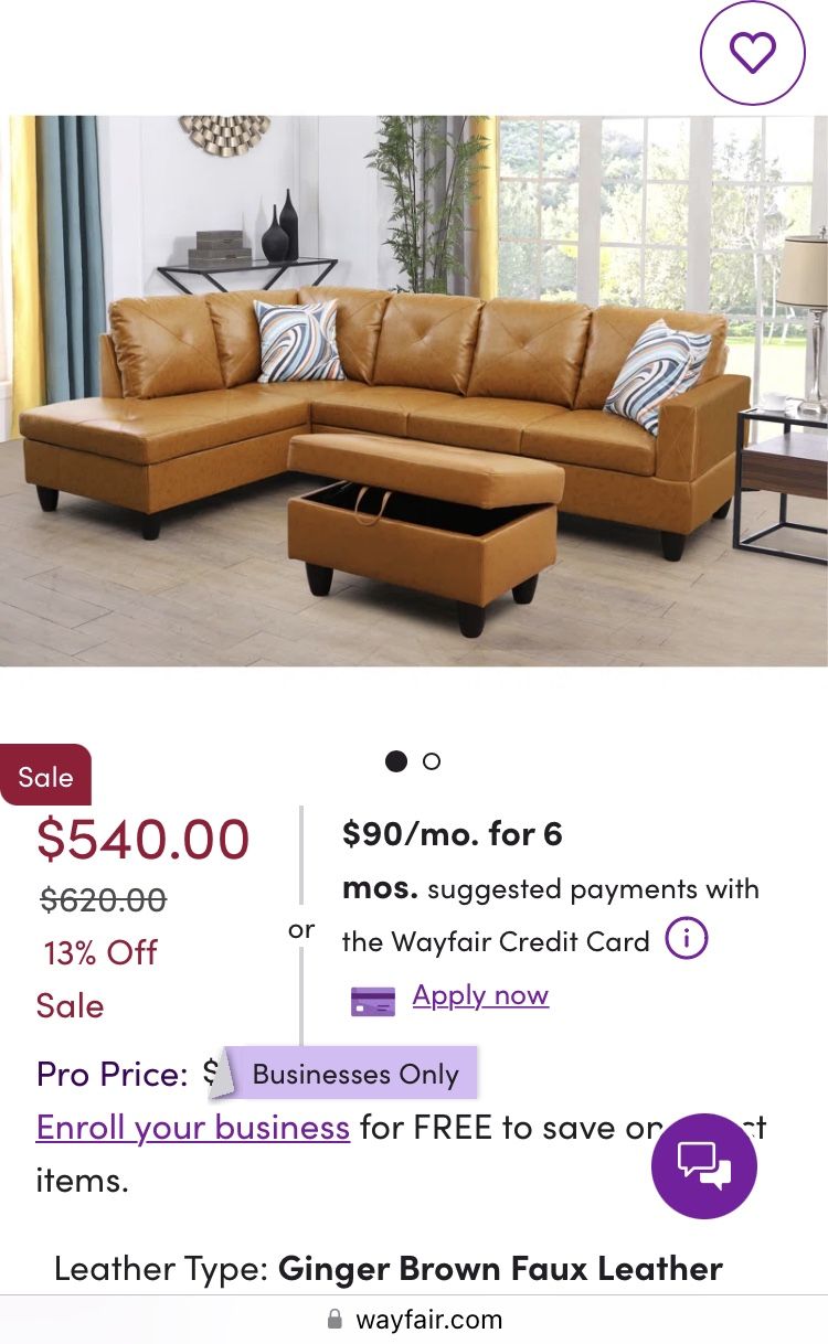 Brand New Living Room L-shape Sofa Set