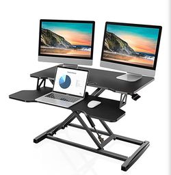Height Adjustable Standing Desk 32” Wide Sit to Stand Converter
Standing Desk Converter,Stand Up Desk Riser,for Dual Monitor Riser,Tabletop Workstatio