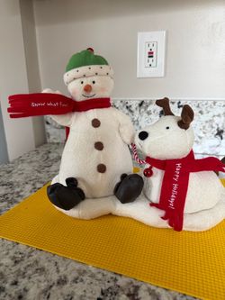 Cute Christmas Hallmark Jingle Pals Animated Snowman & Dog Barks