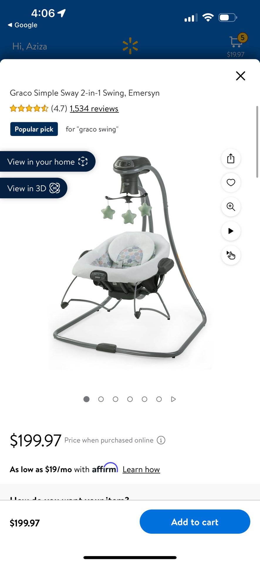 The Graco Simple Sway 2-in 1