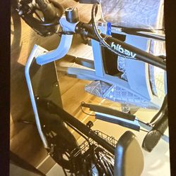 Black With Gray Electric Scooter  And Charger