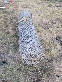 6' x 50' Galvanized Chain Link Fence Roll -  unused