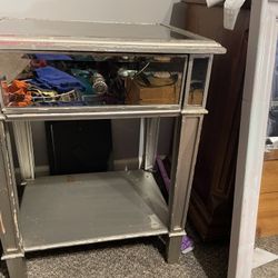 Mirrored Vanity Or End Table