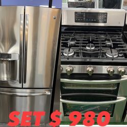 refrigerator and stove