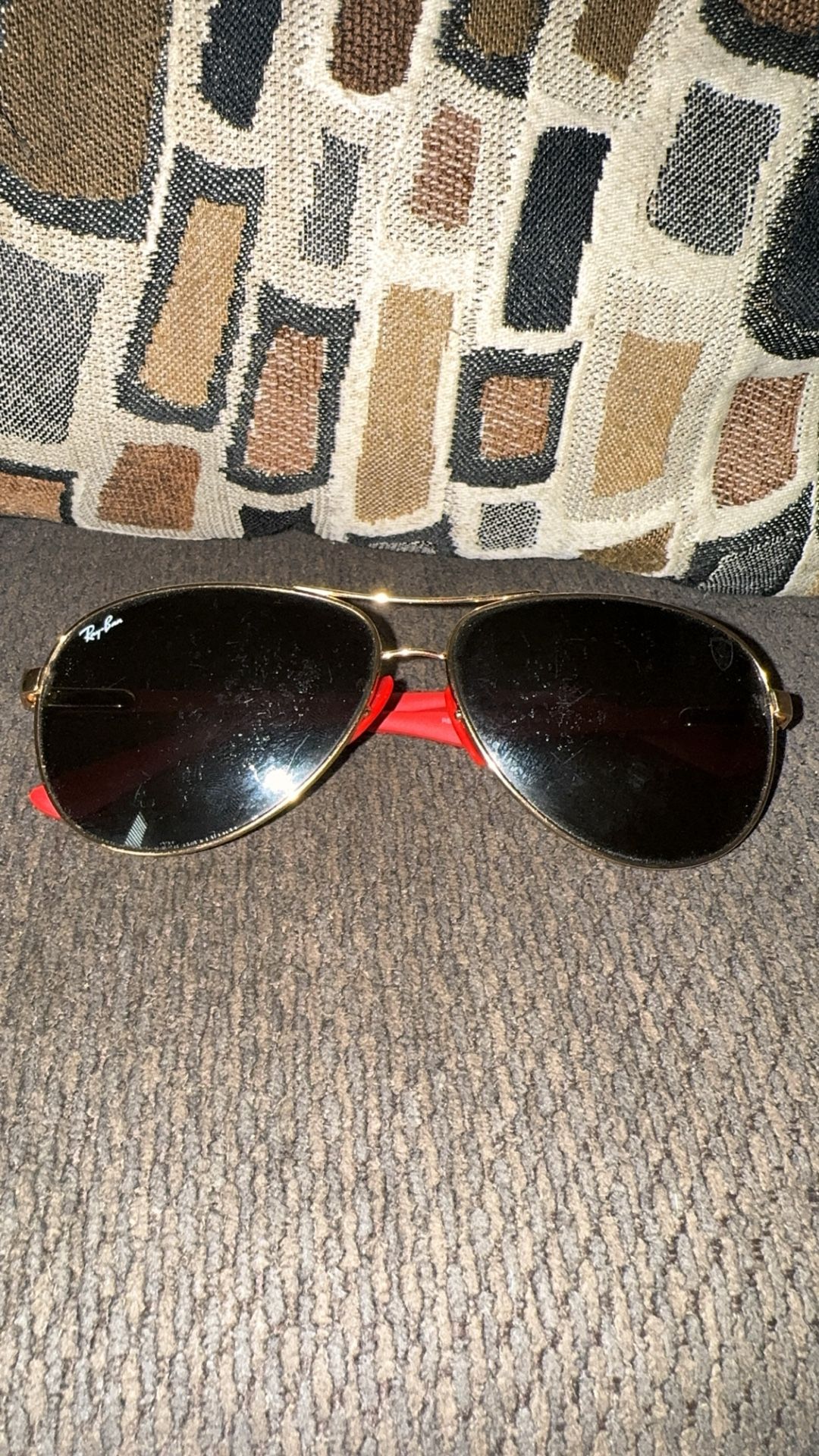Ray-Ban Tech Carbon Fibre RB8313M Scuderia Ferrari Collection Gold Black Lenses