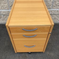 OAK IKEA GALANT ROLLING CABINET