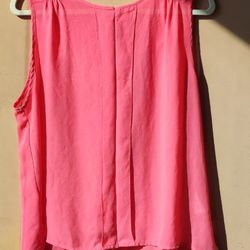 Forever 21 Coral Sleeveless Tank Top Shirt Blouse Women's Size L Large t tee
