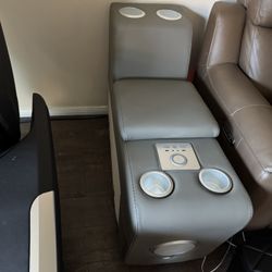 Leather Power reclining Sectional