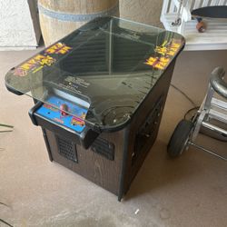 Ms. Pacman Coin Operated Video Arcade Game Cocktail With A Different Pattern 