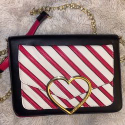 Betsy Johnson Candy Striped Crossbody Purse