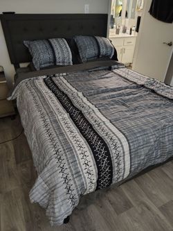 Queen bed and mattress
