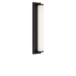 Modern Black Wall Sconce with White Cylinder Shade
