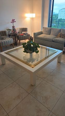 Vintage regency square coffee table