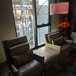 Beige Wayfair Furniture With Ottoman/Middle Table 