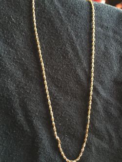 10k solid gold real fancy chain 3mm long 18"grams 1.3