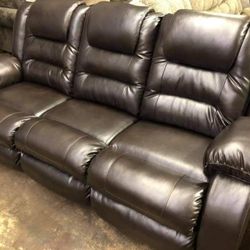 Black  Reclining Sofa Vacherie