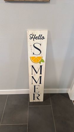 Double sided summer welcome sign
