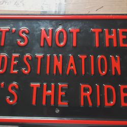 Metal lathe Harley Davidson sign