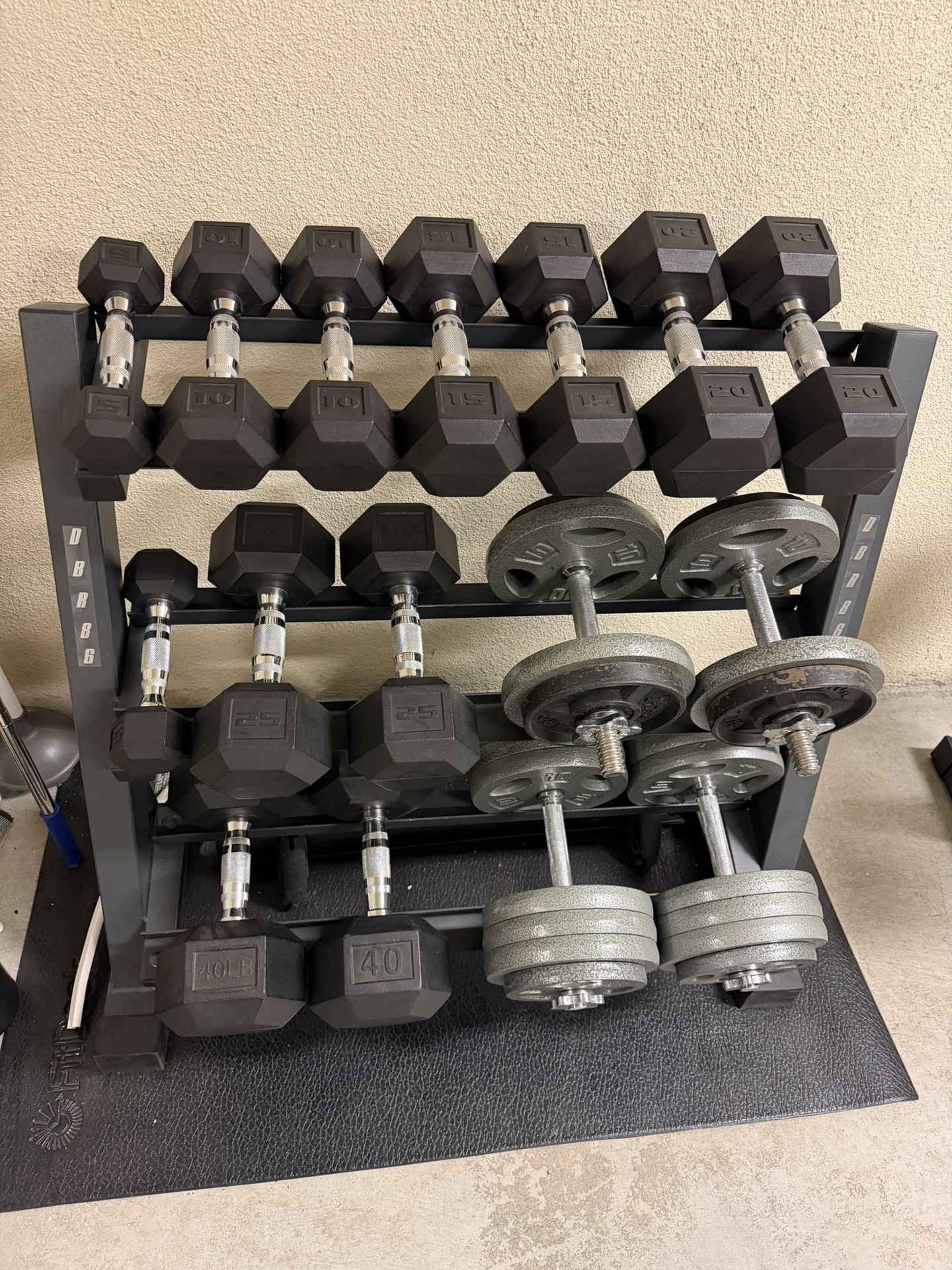 Dumbbell Set With Rack Up To 360lb