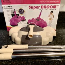 New Spinning Cordless Push-Power Broom