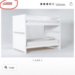 White  Twin Size Bunk Beds 