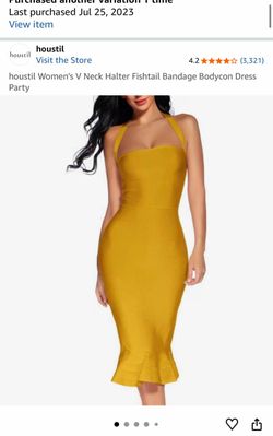 Women's V Neck Halter Dress Party
