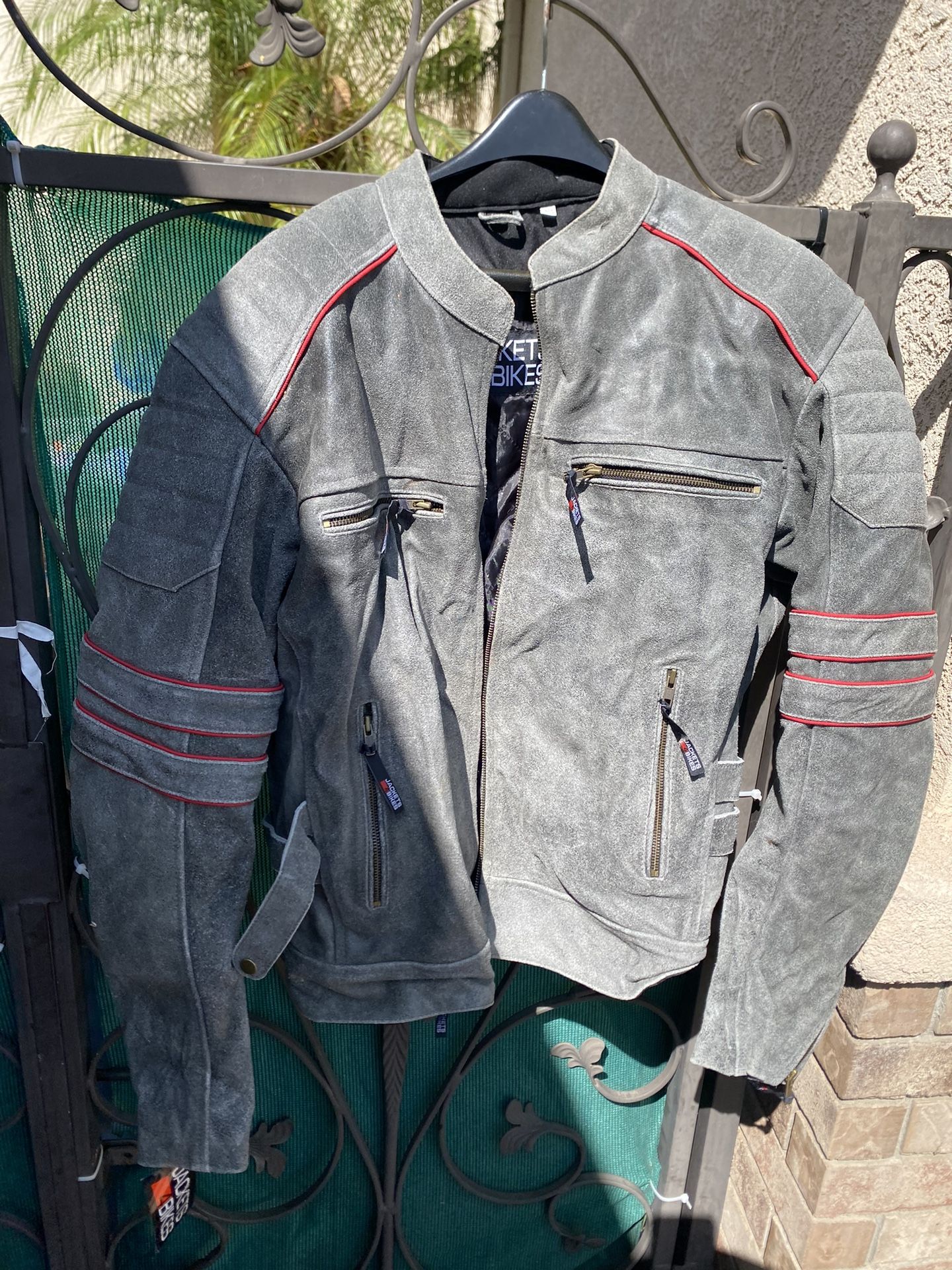 SUEDE LEATHER MOTORCYCLE JACKET SIZE XL NEW