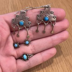 Genuine Sterling Silver and Turquoise Jewelry 