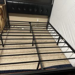 Queen Metal Bed Frame With Power And USB ports