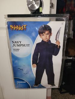 Toddler Navy Jumpsuit Halloween Costume 