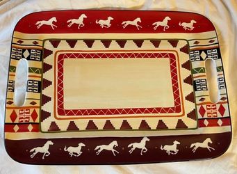 Beautiful Del Rio Ceramic Serving Tray!