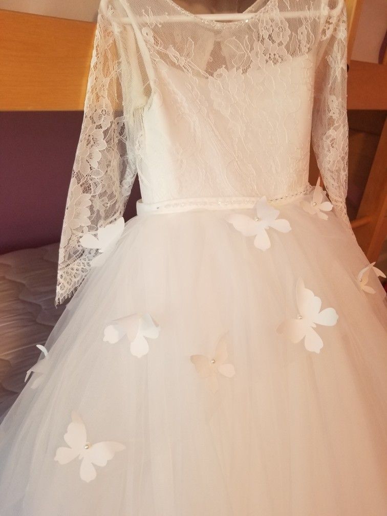 Flowers Girl Dress And Basket $90