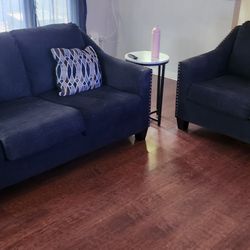 Navy Blue Couch & Loveseat 