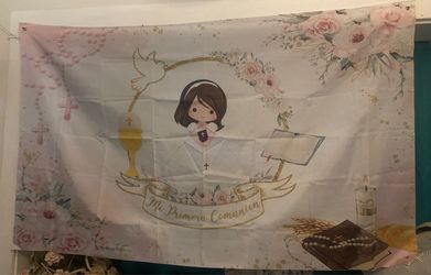 Primera communion banner for girl