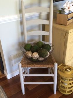Antique Wooden and Wicker Chair