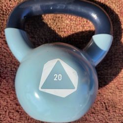 NEW. SINGLE 20LB  RUBBER COATED KETTLEBELL  HAS METAL HANDLE 
7111.S WESTERN WALGREENS 
$25 . CASH ONLY