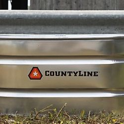 CountyLine 2x4x2 Oval Galvanized Stock Tank