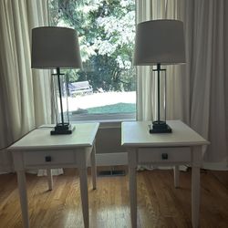 Ethan Allen End Tables With Lamps 